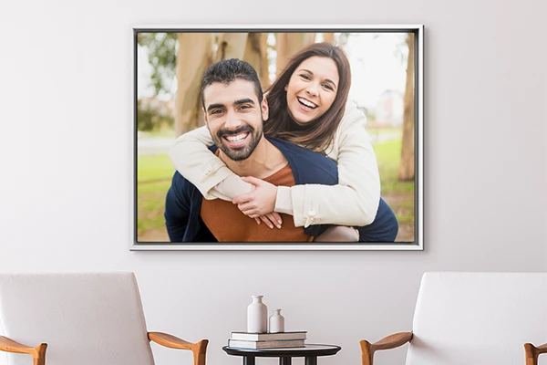 canvas print canada white frame back