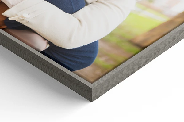 canvas print oak frame detail