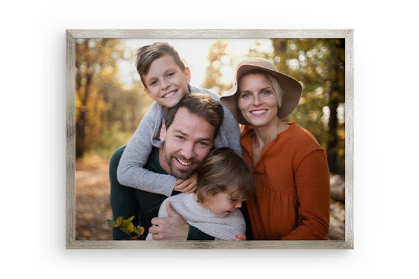 Leinwand mit Rahmen in Silber-Optik