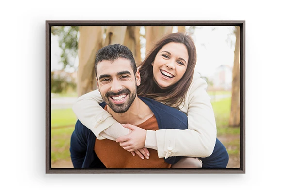 foto canvas premium kader bruin voorzijde