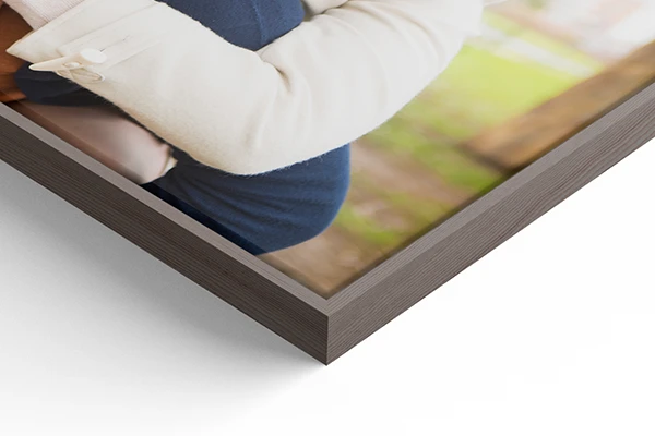 foto canvas premium kader bruin voorzijde detail