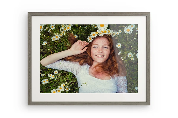 fotolijst met passepartout Eiken antiek optiek voorzijde