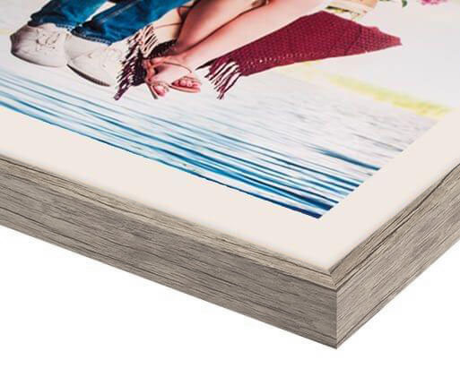 fotolijst met passepartout Eiken antiek optiek voorzijde detail