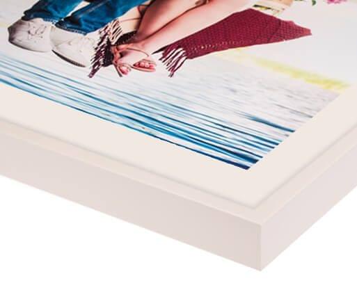 fotolijst met passepartout wit voorzijde detail