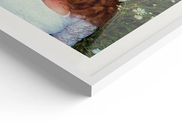 fotolijst met passepartout wit voorzijde detail