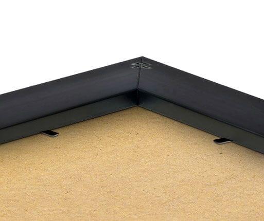 fotolijst met passepartout zwart glanzend rugzijde