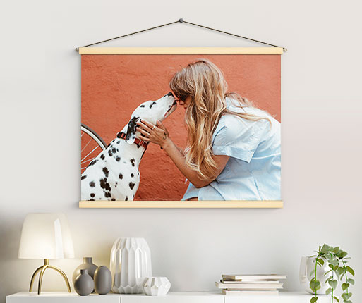 textielposter in de kamer