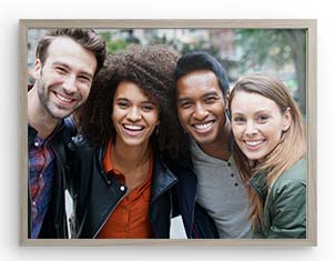 Ingelijste afdruk op fotoplaat