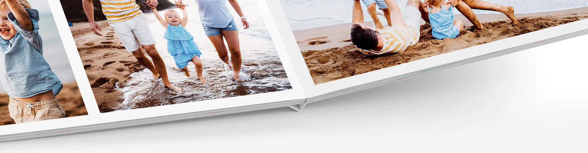 Interior pages and print detail of a 6x8 ring binder photo book