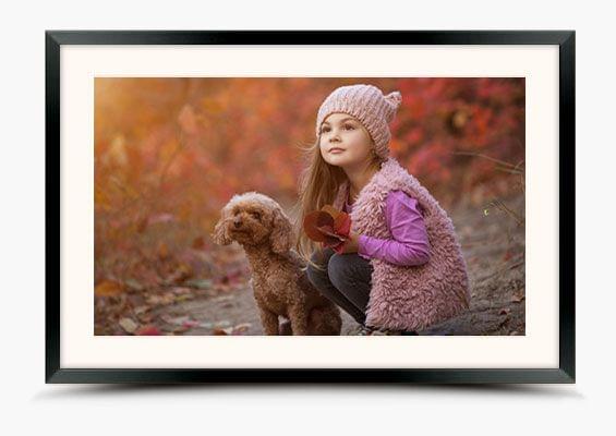 framed photo in black-glossy frame fullview