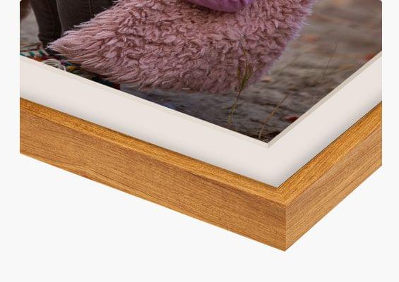 framed prints in ash flair frame closeup front