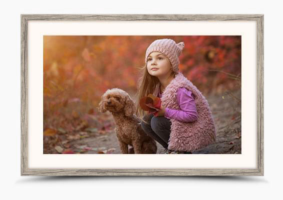 framed photo prints in Oak vintage flair frame fullview