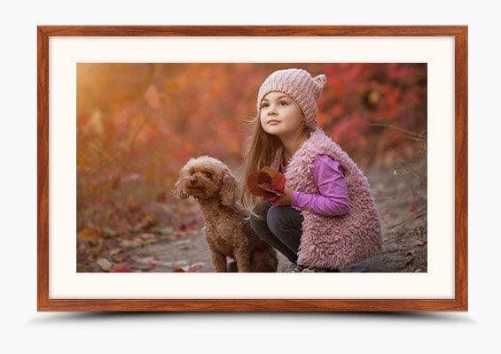 framed prints in brown frame fullview