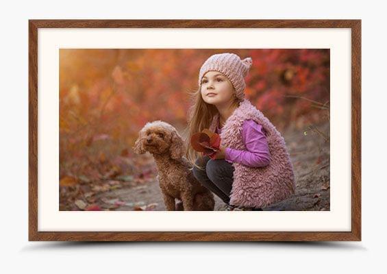 framed photo in walnut flair frame fullview