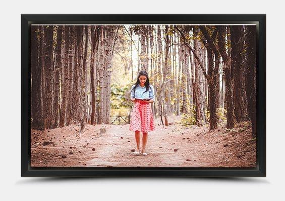 canvas print in black frame fullview