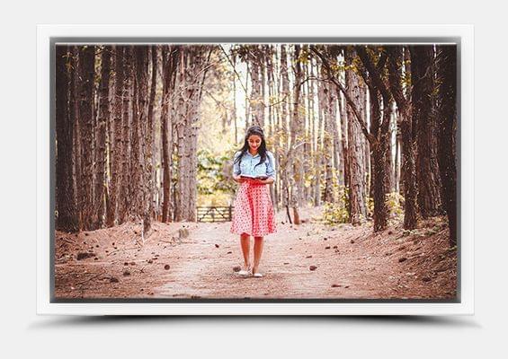 canvas print in white frame fullview