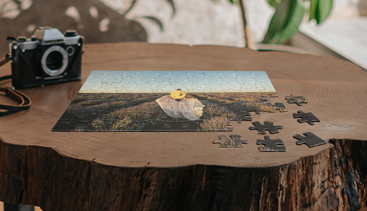 custom photo puzzle in the interior