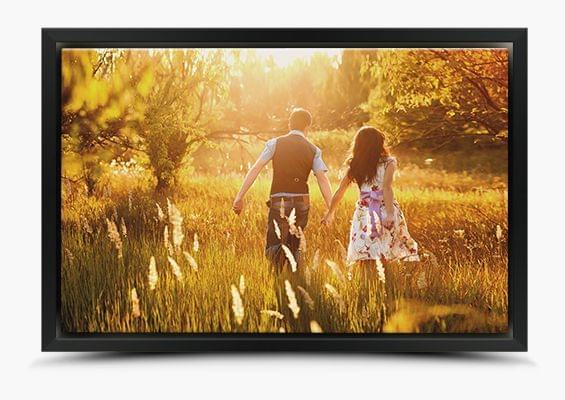 canvas print in black frame fullview