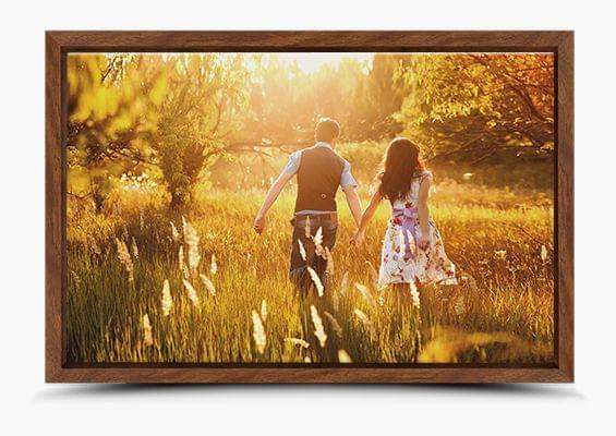 canvas print in walnut flair frame fullview