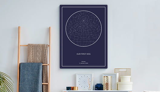 custom star map in the interior