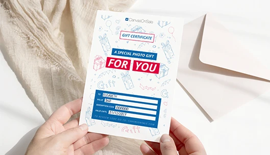 custom gift certificates in the interior