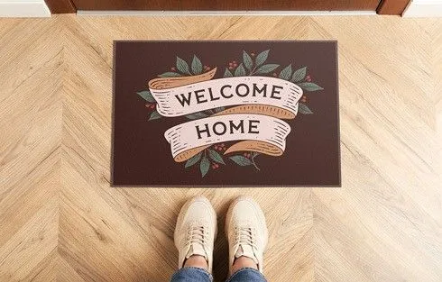 personalized doormat complete view