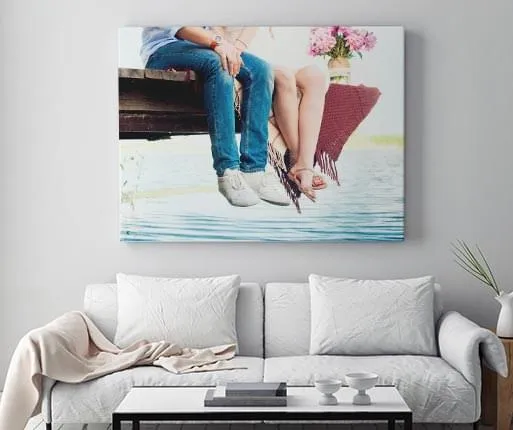 photo canvas print in the room