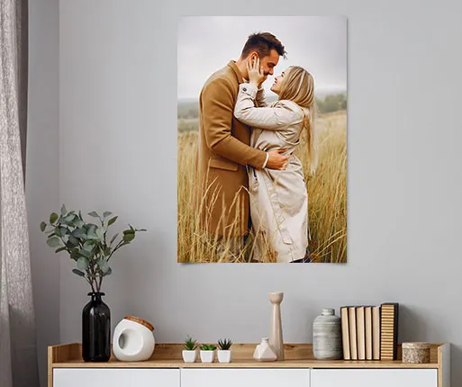 custom photo poster showing young couple