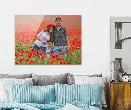 acrylic photo prints room view