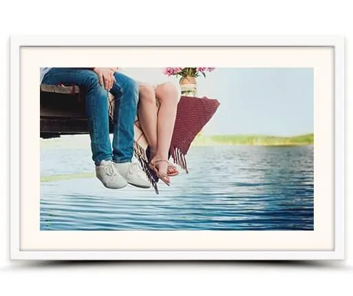 framed photo prints white front view