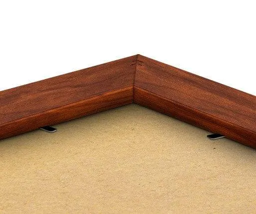 photo prints in rosewood flair frame back view