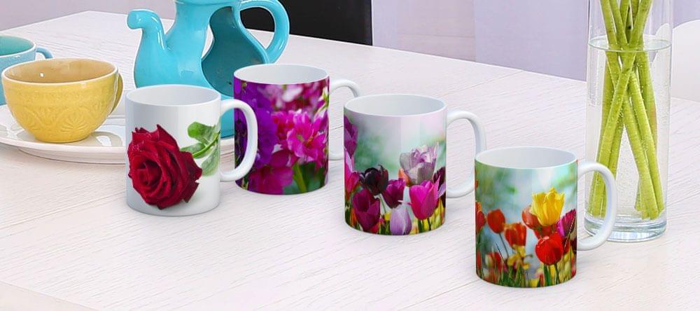 Apporter de la couleur au quotidien - des motifs de fleurs sur tes tasses.