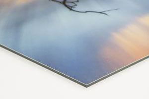 Pour les images les plus nettes : photo sur l'aluminium avec du papier brillant