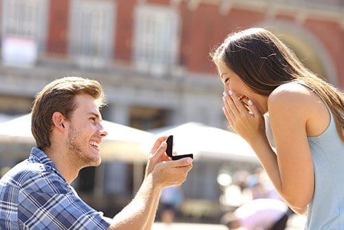 Un job pour votre meilleur ami – prendre discrètement une photo du moment de la demande.