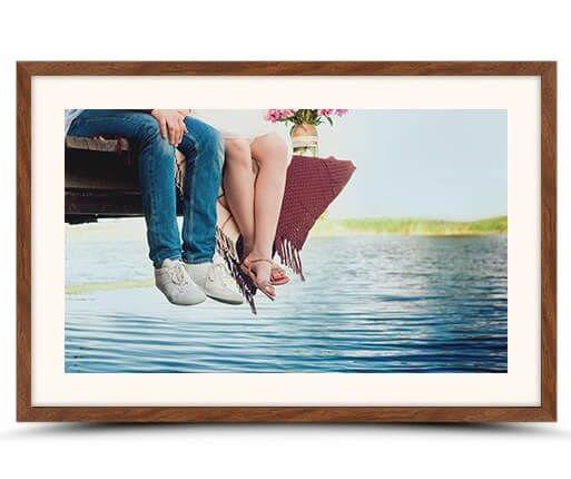 passe partout cadre photo flair noix front
