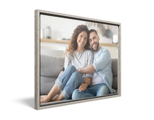 framed canvas print detail view