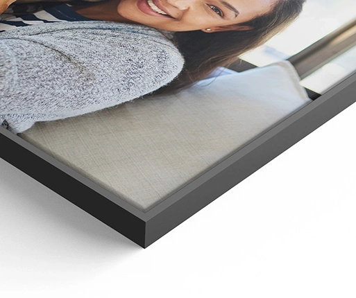 canvas print black matte frame detailed view