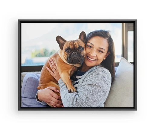 canvas print black matte frame front view