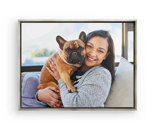 canvas print silver frame front view