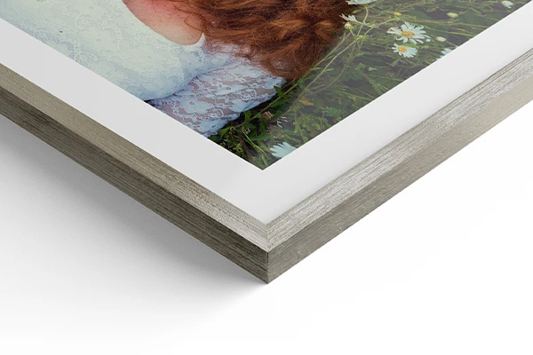 framed prints silver frame detail view