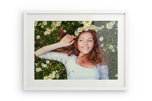 framed prints white frame front view