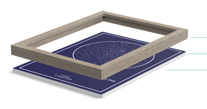 Framed star map
