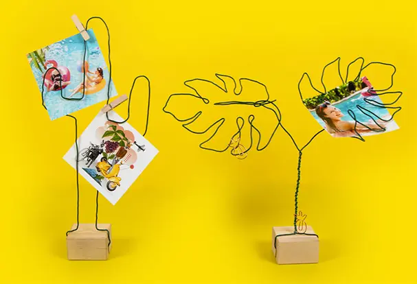Fotohalter basteln: Draht-Fotohalter für deine Erinnerungen
