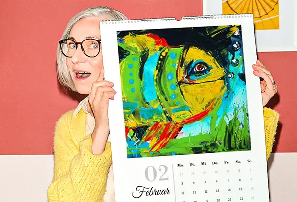 Kalenderkunstwerke: Kinderzeichnungen in einem Kalender verewigen
