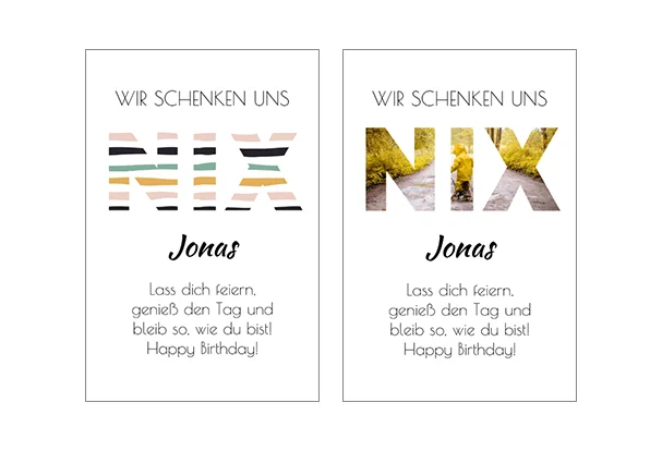 Geldgeschenk verpacken: Nix schenken