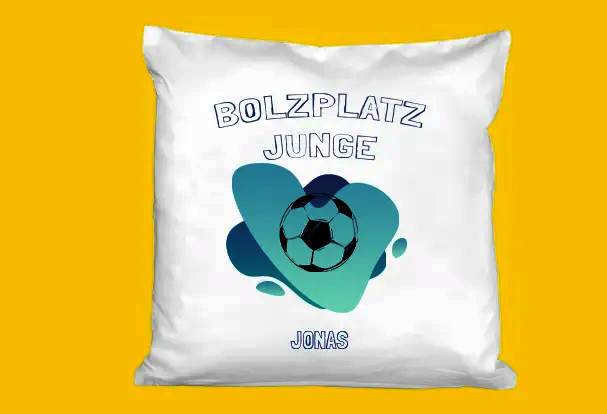 Fotokissen mit Fußball-Motiv als persönliches Geschenk