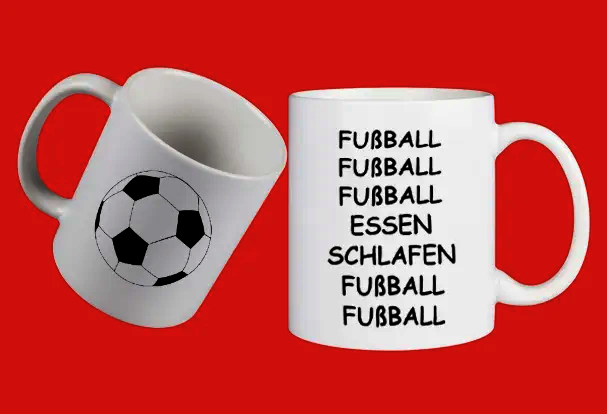 Personalisierte Fototasse als Fußball Geschenkidee