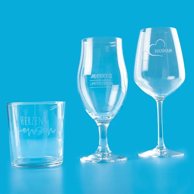 Gläser mit Gravur als stilvolle Gravur-Geschenke von ORWO