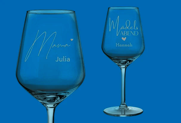 Glas mit Gravur zum Muttertag