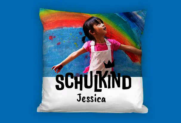 Fotokissen zum Schulanfang als persönliches Geschenk